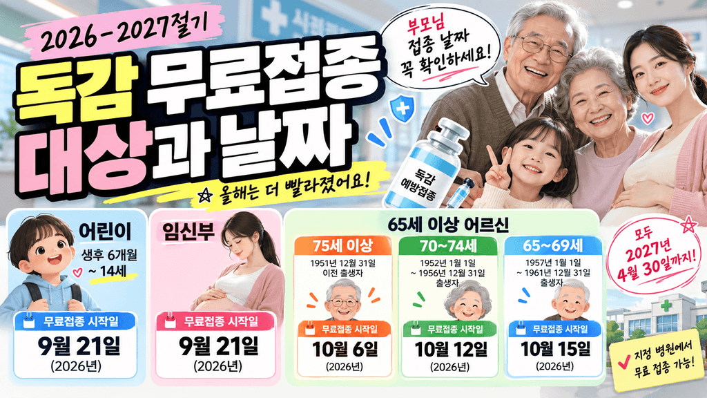 2026 독감 무료접종