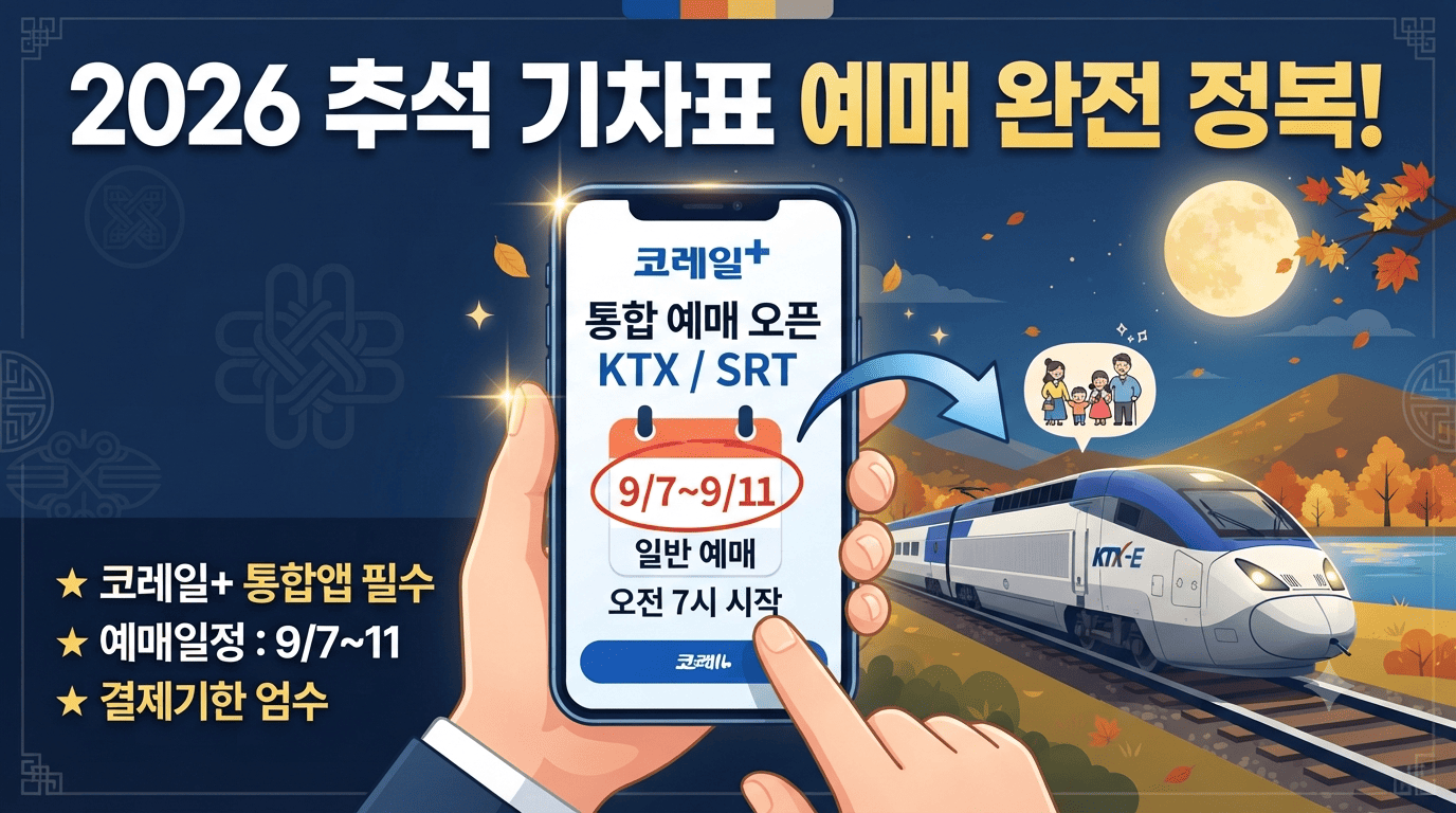 2026 추석 기차표 예매