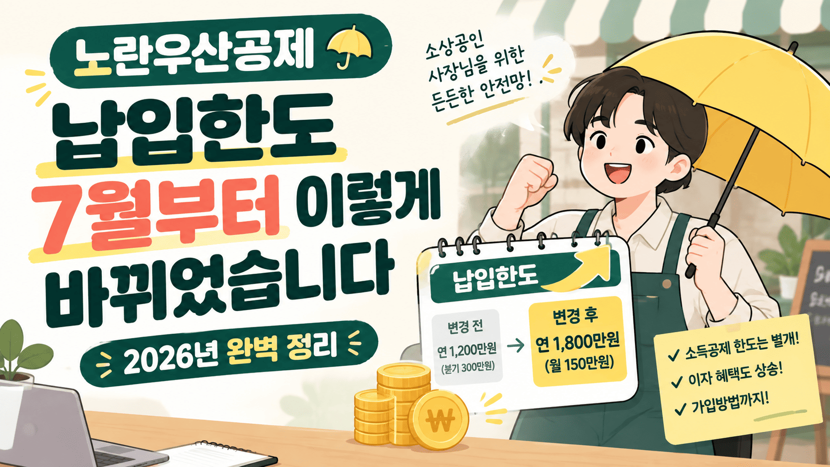 노란우산공제 납입한도