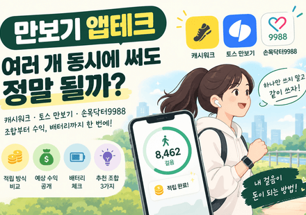 만보기 앱테크 여러 개 동시에 쓰는 조합