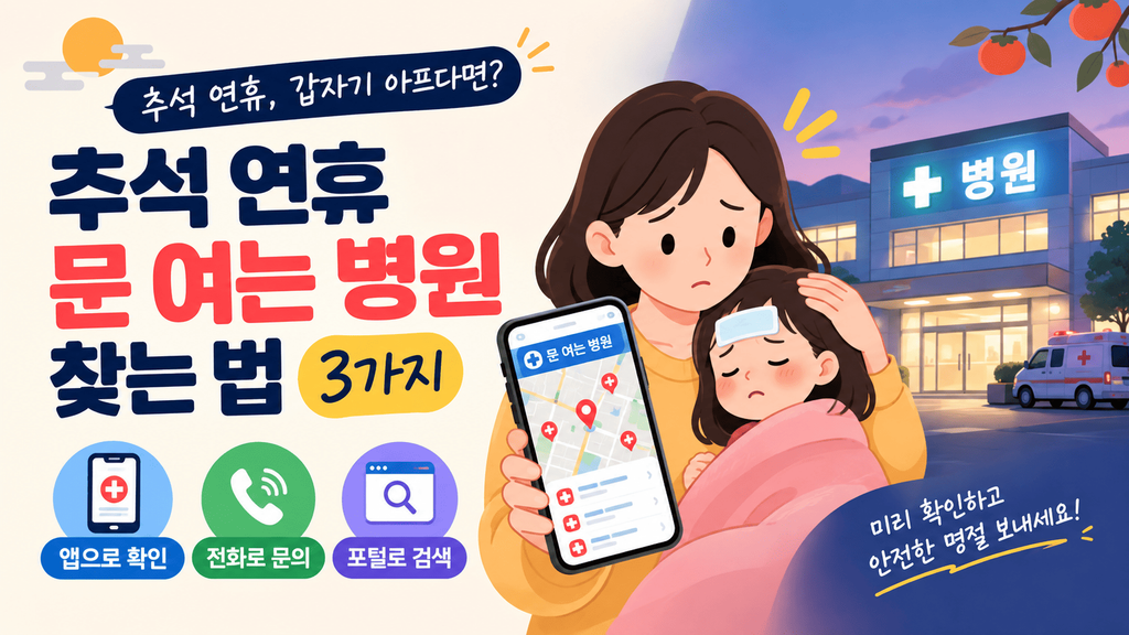 추석 연휴 문 여는 병원 찾는 법