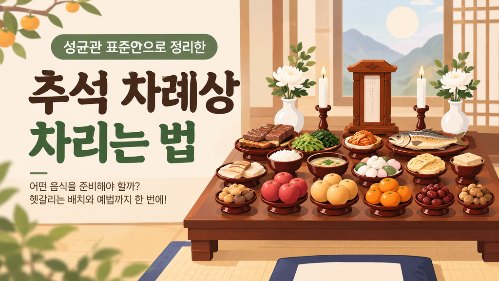 추석 차례상 차리는 법