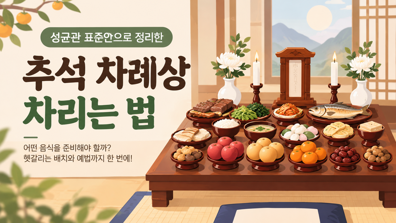추석 차례상 차리는 법