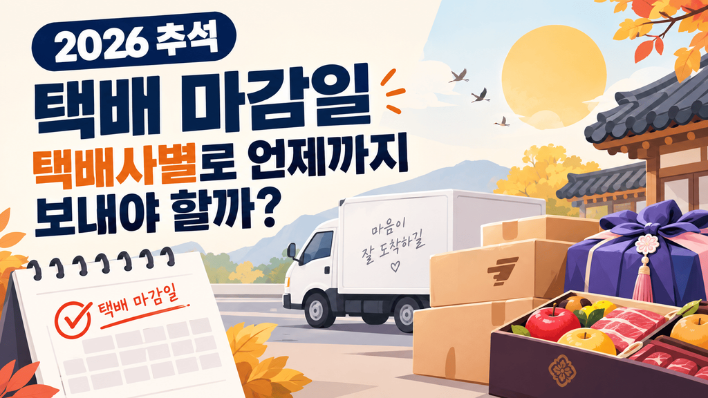 추석 택배 마감일