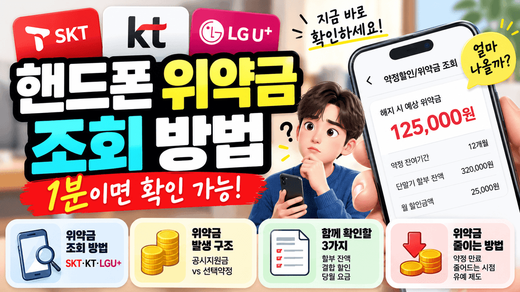 핸드폰 위약금 조회 방법